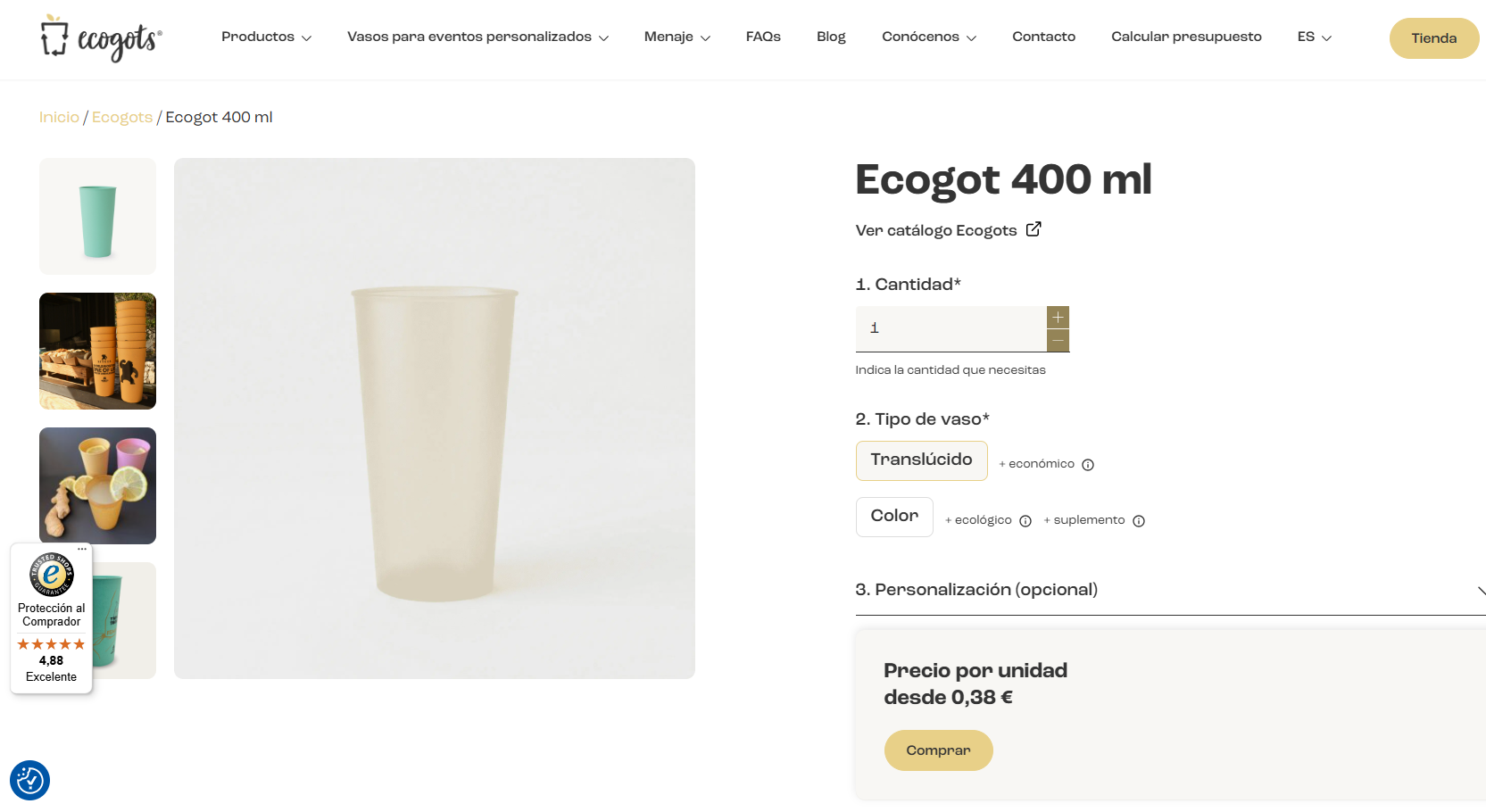 Ficha de producto Ecogots